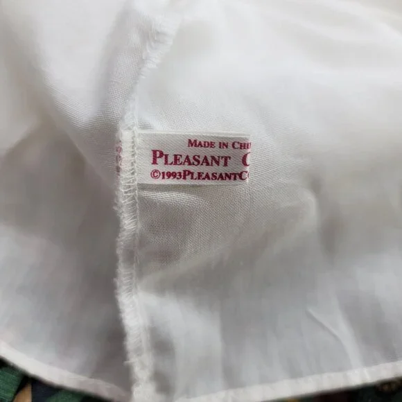 Vintage Pleasant Company Doll White Dress Teddy Bear Tender Heart Slippers CM98 - Picture 4 of 12